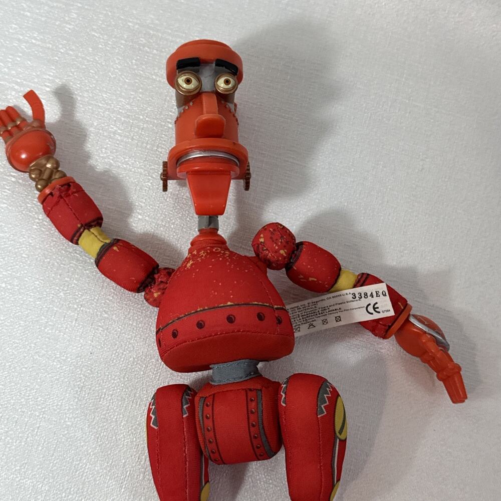 Robots Movie FENDER Pinwheeler Plush 14” Plastic Mattel Toy 2004 Robin Williams
